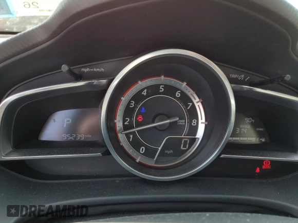 2015 Mazda 3 S Grand Touring with VIN JM1BM1M38F1274301, listed as a Copart auction lot 59513355 with 95,239 mi miles and Salvage title. Bid and sale history available at DreamBid. Image 9.