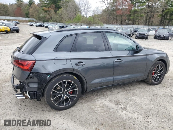 2023 Audi SQ5 Premium Plus with VIN WA1B4AFY4P2165851, listed as a Copart auction lot 50866934 with 20,514 mi miles and . Bid and sale history available at DreamBid. Image 3.