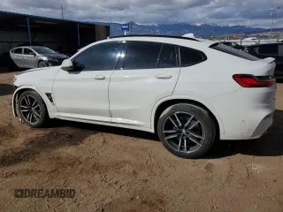 2020 BMW X4 M Competition z VIN 5YMUJ0C09L9B90367, wystawiony jako Copart lot #46588424 z przebiegiem Nie podano mil oraz Szkoda całkowita • Salvage title. Historia ofert i sprzedaży dostępna na DreamBid. Obrazek 2.
