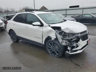 2022 Chevrolet Equinox RS with VIN 3GNAXWEV5NS105793, listed as a Copart auction lot 43912605 with 3,886 mi miles and Salvage Title. Bid and sale history available at carsss.com. Image 4.