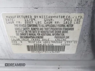 2010 Nissan Sentra S with VIN 3N1AB6AP8AL636282, listed as a IAAI auction lot 42517409 with 167,114 mi miles and . Bid and sale history available at DreamBid. Image 9.