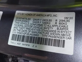 2020 Honda Accord Sport с VIN 1HGCV2F32LA029463, выставлен на аукционе IAAI как лот 42055732 с пробегом 91 238 миль миль и . История ставок и продаж доступна на DreamBid. Изображение 9.