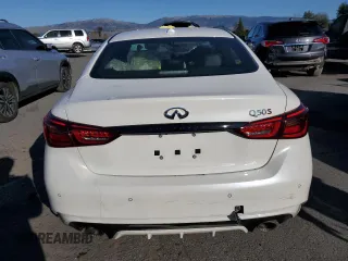 2024 Infiniti Q50 Red Sport 400 with VIN JN1FV7DP6RM660516, listed as a Copart auction lot 88334235 with Not Provided miles and Salvage Title. Bid and sale history available at DreamBid. Image 6.