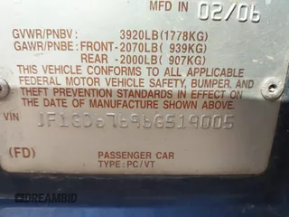 2006 Subaru Impreza i z VIN JF1GD67696G519005, wystawiony jako IAAI lot #42120501 z przebiegiem 145 521 mil mil oraz . Historia ofert i sprzedaży dostępna na DreamBid. Obrazek 9.