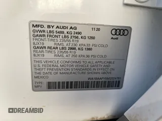 2021 Audi Q5 Premium Plus z VIN WA1BAAFY5M2024761, wystawiony jako Copart lot #57532125 z przebiegiem 90 042 mil mil oraz Czysty tytuł • Clean title. Historia ofert i sprzedaży dostępna na DreamBid. Obrazek 10.