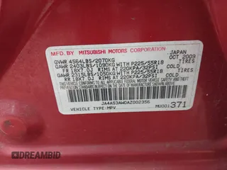 2010 Mitsubishi Outlander SE z VIN JA4AS3AW0AZ002356, wystawiony jako IAAI lot #42342080 z przebiegiem 113 867 mil mil oraz . Historia ofert i sprzedaży dostępna na DreamBid. Obrazek 9.
