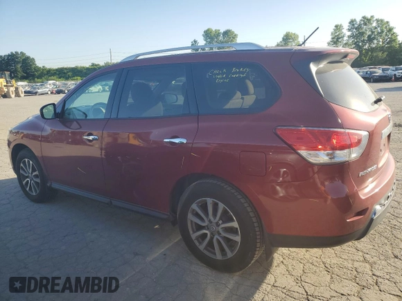 2015 Nissan Pathfinder S с VIN 5N1AR2MM4FC689286, выставлен на аукционе Copart как лот 57658074 с пробегом 90 363 миль миль и Списание • Salvage title. История ставок и продаж доступна на DreamBid. Изображение 2.