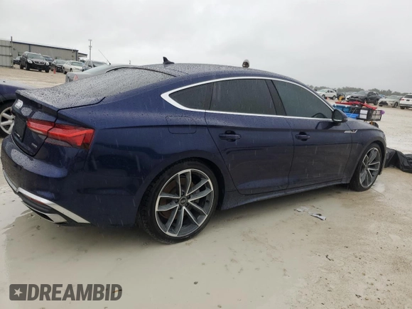2023 Audi A5 Sportback S line Premium z VIN WAUDACF54PA049206, wystawiony jako Copart lot #74617084 z przebiegiem Nie podano mil oraz Nie do naprawy • Non repairable. Historia ofert i sprzedaży dostępna na DreamBid. Obrazek 3.