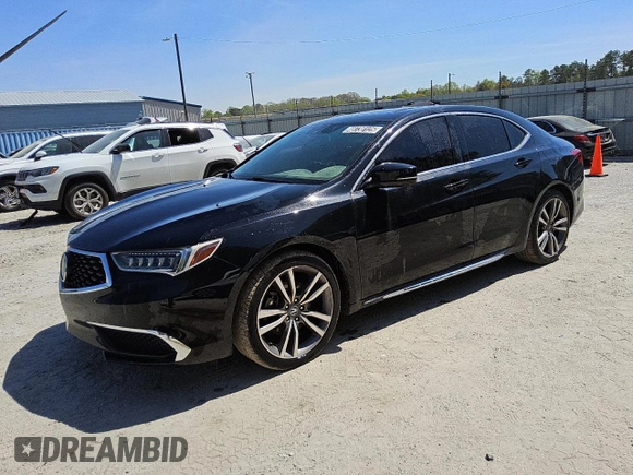 2020 Acura TLX w/Technology Pkg with VIN 19UUB2F4XLA005126, listed as a Copart auction lot 48730125 with 110,556 mi miles and Clean Title. Bid and sale history available at carsss.com. Image 1.