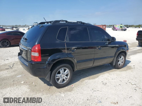 2007 Hyundai Tucson SE with VIN KM8JN12D07U623645, listed as a Copart auction lot 43242735 with 146,102 mi miles and Salvage Title. Bid and sale history available at carsss.com. Image 3.