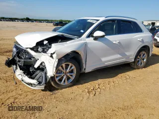 2023 Audi Q3 S line Premium with VIN WA1DECF35P1054849, listed as a Copart auction lot 58766615 with 43,588 mi miles and Salvage title. Bid and sale history available at DreamBid. Image 1.