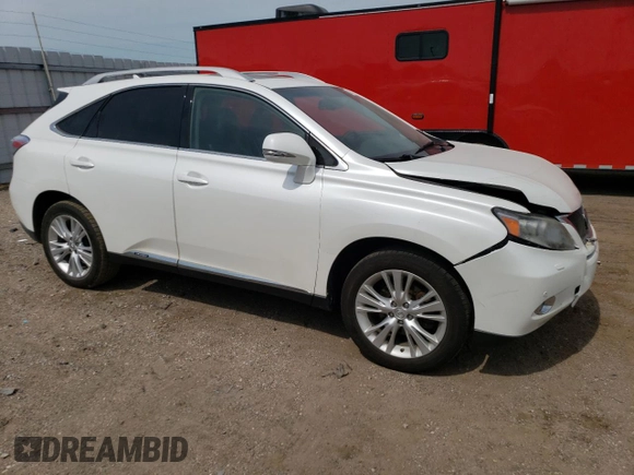 2011 Lexus RX 450h with VIN JTJBC1BA3B2045384, listed as a Copart auction lot 61182005 with 182,126 mi miles and Salvage title. Bid and sale history available at DreamBid. Image 4.