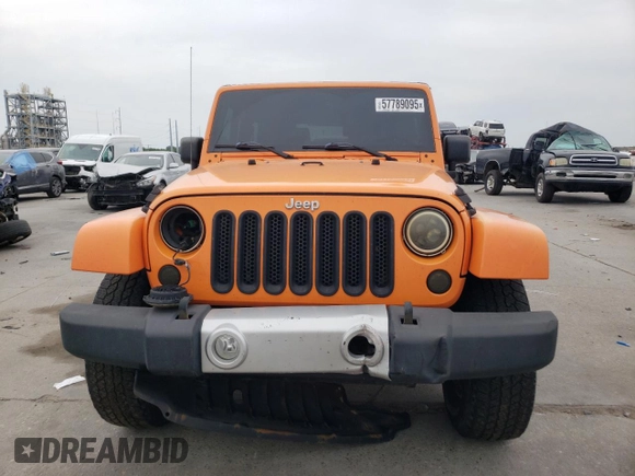 2013 Jeep Wrangler Sahara с VIN 1C4AJWBG4DL557688, выставлен на аукционе Copart как лот 57789095 с пробегом 104 461 миль миль и Списание • Salvage title. История ставок и продаж доступна на DreamBid. Изображение 5.