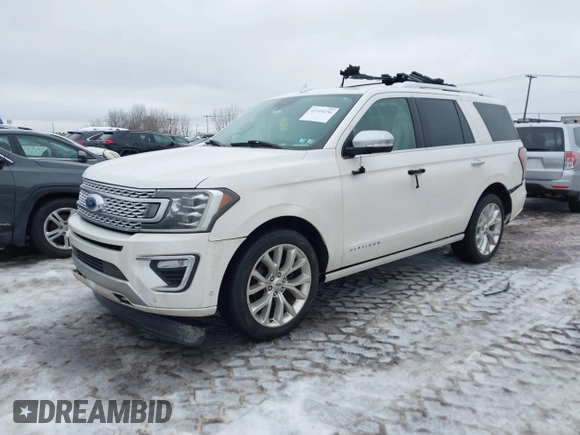 2019 Ford Expedition Platinum with VIN 1FMJU1MT8KEA24308, listed as a IAAI auction lot 41510256 with 143,011 mi miles. Bid and sale history available at carsss.com. Image 2.