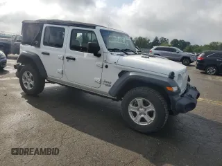 2021 Jeep Wrangler Unlimited Sport S with VIN 1C4HJXDG9MW504842, listed as a Copart auction lot 58566925 with 78,358 mi miles and Salvage title. Bid and sale history available at DreamBid. Image 4.