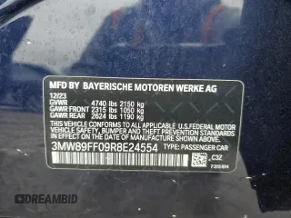 2024 BMW 3 Series 330i xDrive with VIN 3MW89FF09R8E24554, listed as a Copart auction lot 48177775 with 9,363 mi miles and Salvage Title. Bid and sale history available at carsss.com. Image 12.