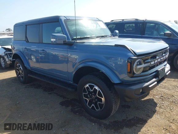 2024 Ford Bronco Outer Banks with VIN 1FMDE8BH4RLA95142, listed as a IAAI auction lot 42531864 with 11,442 mi miles and . Bid and sale history available at DreamBid. Image 1.