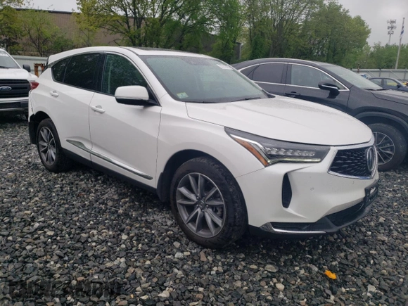 2022 Acura RDX Technology with VIN 5J8TC2H50NL017632, listed as a Copart auction lot 57213075 with 43,919 mi miles and Salvage title. Bid and sale history available at DreamBid. Image 4.