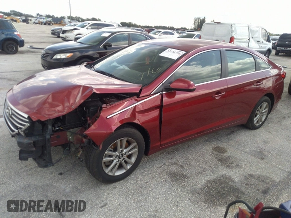 2016 Hyundai Sonata SE with VIN 5NPE24AF2GH261329, listed as a IAAI auction lot 41782532 with 119,451 mi miles and . Bid and sale history available at carsss.com. Image 2.