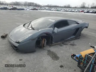 2006 Lamborghini Gallardo z VIN ZHWGU12T46LA02951, wystawiony jako Copart lot #87735325 z przebiegiem Nie podano mil oraz Szkoda całkowita • Salvage title. Historia ofert i sprzedaży dostępna na DreamBid. Obrazek 1.