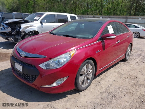 2013 Hyundai Sonata Hybrid with VIN KMHEC4A46DA080504, listed as a IAAI auction lot 42066994 with 107,888 mi miles. Bid and sale history available at carsss.com. Image 2.
