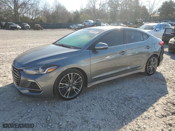 2018 Hyundai Elantra Sport with VIN KMHD04LB9JU513940, listed as a Copart auction lot 50408235 with 117,760 mi miles and Salvage Title. Bid and sale history available at carsss.com. Image 1.