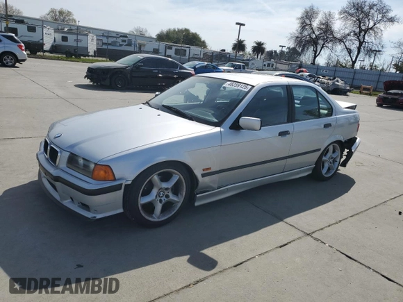 1998 BMW 3 Series 328iA with VIN WBACD4322WAV65078, listed as a Copart auction lot 48259125 with 158,640 mi miles and Salvage Title. Bid and sale history available at carsss.com. Image 1.