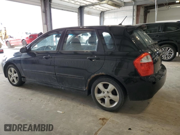 2007 Kia Spectra with VIN KNAFE161375009514, listed as a Copart auction lot 51656405 with 137,418 mi miles and Salvage Title. Bid and sale history available at carsss.com. Image 2.