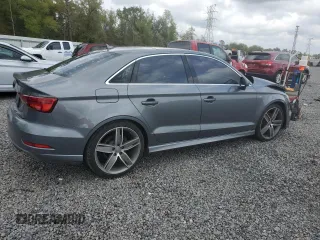 2017 Audi A3 Sedan Premium Plus with VIN WAUGUGFF3H1025145, listed as a Copart auction lot 48557725 with 100,207 mi miles and Salvage Title. Bid and sale history available at carsss.com. Image 3.