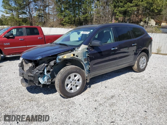 2017 Chevrolet Traverse LS with VIN 1GNKRFED7HJ272555, listed as a Copart auction lot 49005435 with 97,561 mi miles and Salvage Title. Bid and sale history available at DreamBid. Image 1.