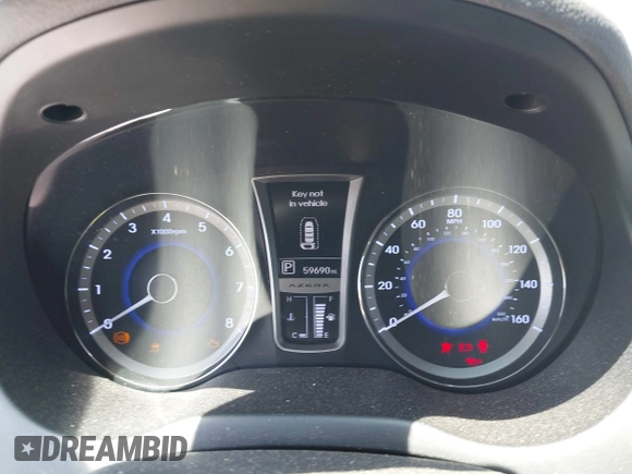 2013 Hyundai Azera with VIN KMHFH4JG6DA321882, listed as a IAAI auction lot 42351891 with 59,690 mi miles and . Bid and sale history available at DreamBid. Image 7.