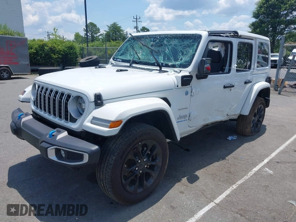 2024 Jeep Wrangler Sahara with VIN 1C4RJXP64RW270463, listed as a IAAI auction lot 42598295 with 36,251 mi miles and . Bid and sale history available at DreamBid. Image 22.