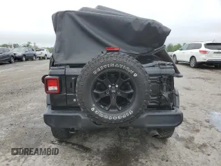 2021 Jeep Wrangler Unlimited Willys Sport with VIN 1C4HJXDN1MW679133, listed as a Copart auction lot 58345635 with 62,375 mi miles and Salvage title. Bid and sale history available at DreamBid. Image 6.