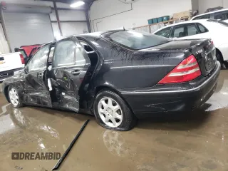 2002 Mercedes-Benz S-Class 5.0L with VIN WDBNG75J22A291981, listed as a Copart auction lot 83035044 with 0 mi miles and Salvage Title. Bid and sale history available at carsss.com. Image 2.