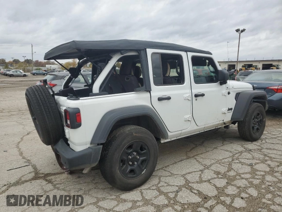 2023 Jeep Wrangler Sport S with VIN 1C4HJXDG9PW671495, listed as a Copart auction lot 78874964 with 14,586 mi miles and Salvage Title. Bid and sale history available at DreamBid. Image 3.