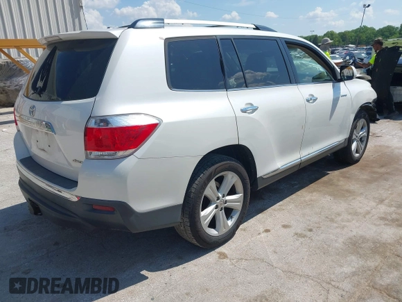 2012 Toyota Highlander Limited with VIN 5TDDK3EH7CS142066, listed as a IAAI auction lot 42573030 with 169,372 mi miles and . Bid and sale history available at DreamBid. Image 4.
