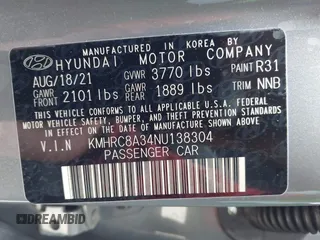 2022 Hyundai Venue SEL with VIN KMHRC8A34NU138304, listed as a IAAI auction lot 42462856 with 17,369 mi miles and . Bid and sale history available at DreamBid. Image 9.