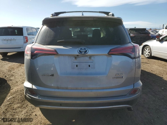2017 Toyota RAV4 Hybrid XLE with VIN JTMRJREV0HD124707, listed as a Copart auction lot 48736145 with 48,491 mi miles and Salvage Title. Bid and sale history available at carsss.com. Image 6.