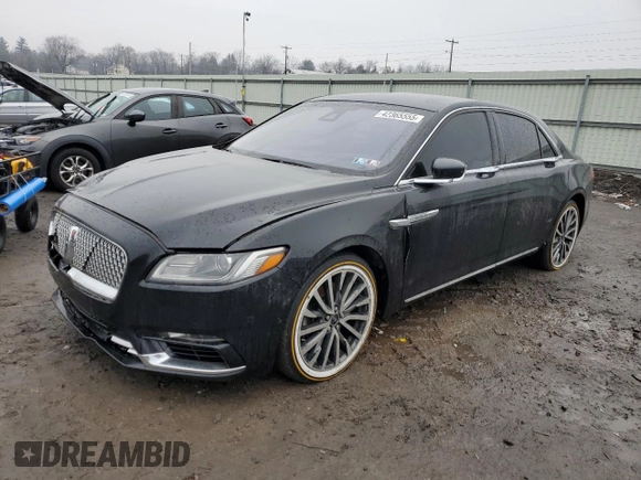 2017 Lincoln Continental with VIN 1LN6L9TP5H5637314, listed as a Copart auction lot 42365555 with 89,000 mi miles and Salvage Title. Bid and sale history available at DreamBid. Image 1.