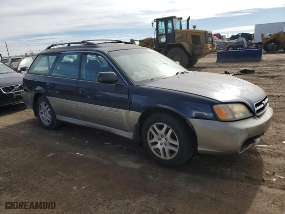 2000 Subaru Legacy Wagon Outback w/GB Equip with VIN 4S3BH6750Y6616991, listed as a Copart auction lot 43860405 with 206,287 mi miles and Salvage Title. Bid and sale history available at carsss.com. Image 4.