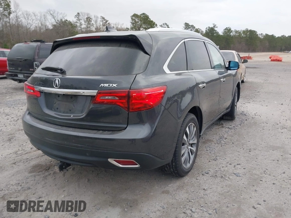 2016 Acura MDX w/Tech with VIN 5FRYD3H48GB005540, listed as a IAAI auction lot 41722697 with 74,793 mi miles. Bid and sale history available at carsss.com. Image 4.
