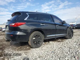 2013 Infiniti JX35 with VIN 5N1AL0MM3DC300835, listed as a Copart auction lot 50700755 with 173,616 mi miles and Salvage Title. Bid and sale history available at DreamBid. Image 3.