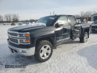 2014 Chevrolet Silverado 1500 LTZ with VIN 1GCVKSEC1EZ156081, listed as a Copart auction lot 41831735 with 107,961 mi miles and Salvage Title. Bid and sale history available at DreamBid. Image 1.