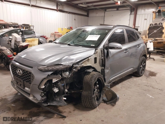 2020 Hyundai Kona Limited with VIN KM8K3CA51LU429491, listed as a IAAI auction lot 41447586 with 121,638 mi miles. Bid and sale history available at carsss.com. Image 18.