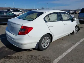 2012 Honda Civic LX with VIN 19XFB2F56CE379729, listed as a IAAI auction lot 41610909 with Not Provided miles and . Bid and sale history available at DreamBid. Image 4.