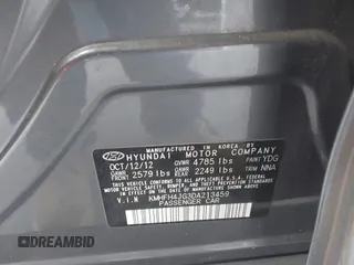2013 Hyundai Azera with VIN KMHFH4JG3DA213459, listed as a IAAI auction lot 42642239 with 130,195 mi miles and . Bid and sale history available at DreamBid. Image 9.