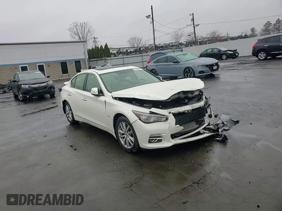 2017 Infiniti Q50 2.0t Premium with VIN JN1CV7AR1HM681670, listed as a Copart auction lot 51450165 with 87,020 mi miles and Salvage Title. Bid and sale history available at carsss.com. Image 10.