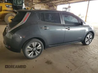 2013 Nissan LEAF SL with VIN 1N4AZ0CP0DC403733, listed as a Copart auction lot 55895555 with 56,896 mi miles and Clean Title. Bid and sale history available at DreamBid. Image 3.