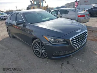 2017 Genesis G80 5.0L Ultimate with VIN KMHGN4JF0HU207725, listed as a IAAI auction lot 40953010 with 84,738 mi miles. Bid and sale history available at carsss.com. Image 1.
