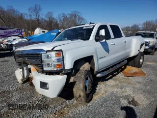 2015 Chevrolet Silverado 3500HD LT with VIN 1GC4KZC8XFF158854, listed as a Copart auction lot 86585564 with 0 mi miles and Salvage Title. Bid and sale history available at carsss.com. Image 1.